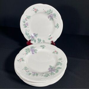 Pfaltzgraff  Grapevine 8” Salad Plates.  Set of 6